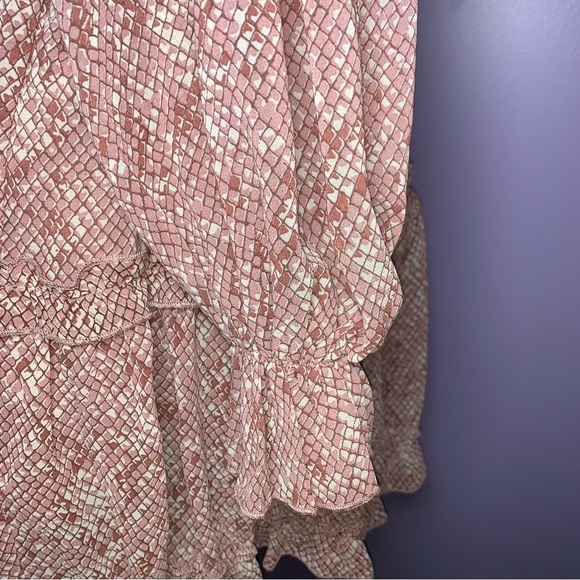 SEE NEW LISTING NWT She + Sky Pink Snake Print Ruffle Dress - Picture 12 of 16